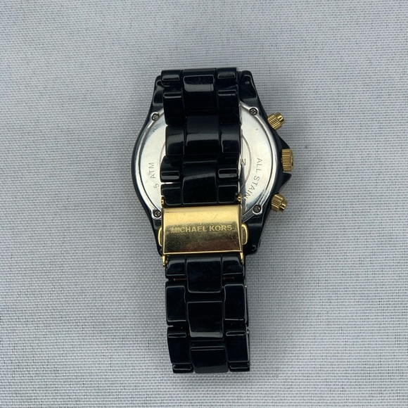 Micheal Kors Ladies Black Watch - Picture 4 of 5